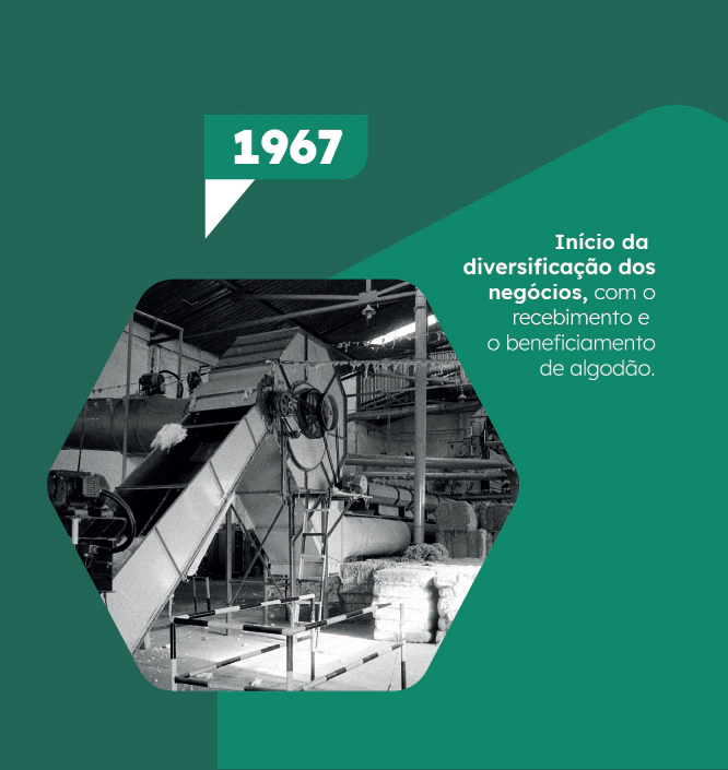 1967 - Início da diversificação dos negócios